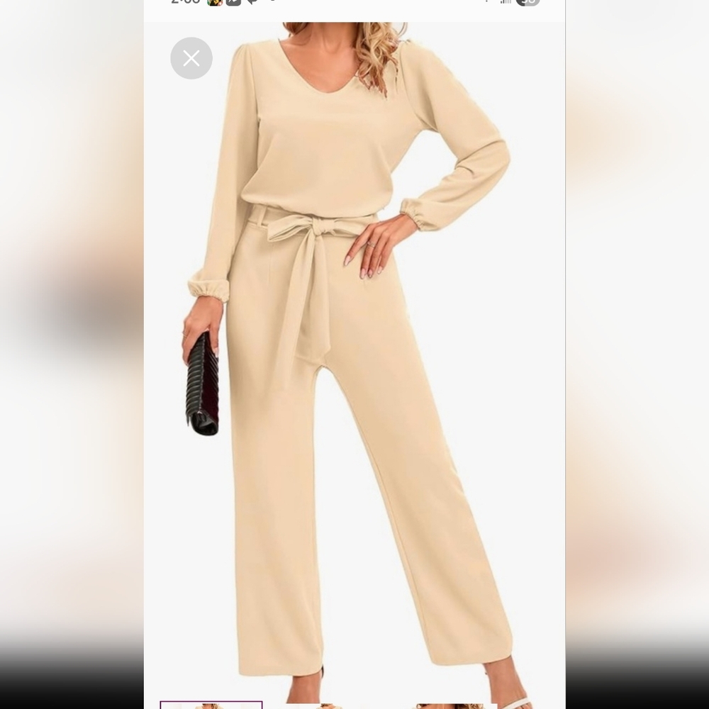 Elegant Cream Jumpsuit